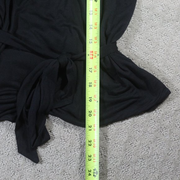 NWT J Crew Size Small Black Wrap Tie Blouse Long Sleeve H6782 - Picture 6 of 6